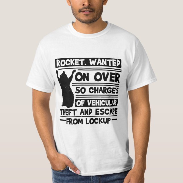 Racoon trash trash panda thief cat street T-Shirt (Front)