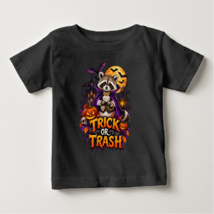 Racoon Trick or Trash Vampire Halloween Toddler Baby T-Shirt