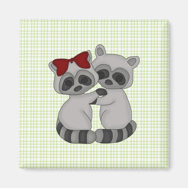 Racoon Twins Magnet (Front)