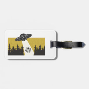 Racoon UFO Luggage Tag
