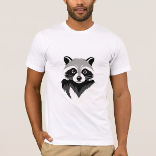 Racoon Vector Art Animal Modern Urban Graphic T-Shirt