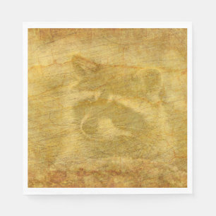 Racoon Vintage Paper Napkin