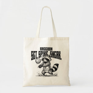 Racoon Volleyball Star - Set Spike Sneak Graphic Tote Bag