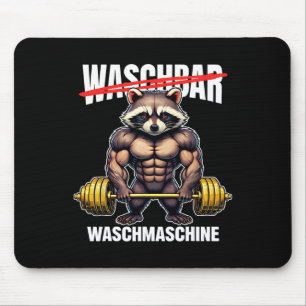 Racoon Washing Machine Bodybuilding Fitness Gym  Mouse Pad