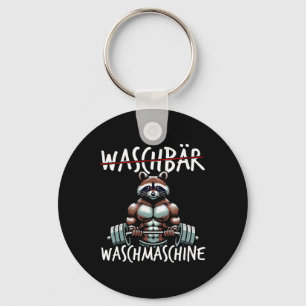 Racoon Washing Machine Racoon Fitness Bodybuildi Key Ring