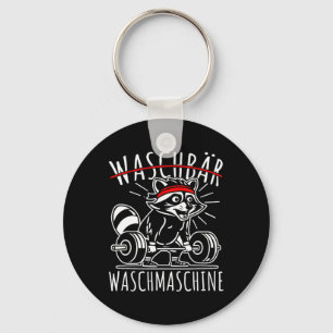 Racoon Washing Machine Racoon Fitness Bodybuildi Key Ring