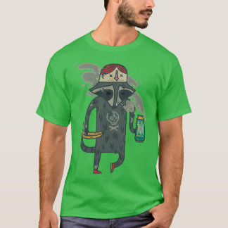 Racoon wearing human quothatquot T-Shirt