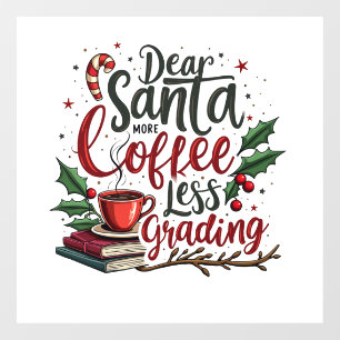 Racoon Wearing Santa Hat and Christmas