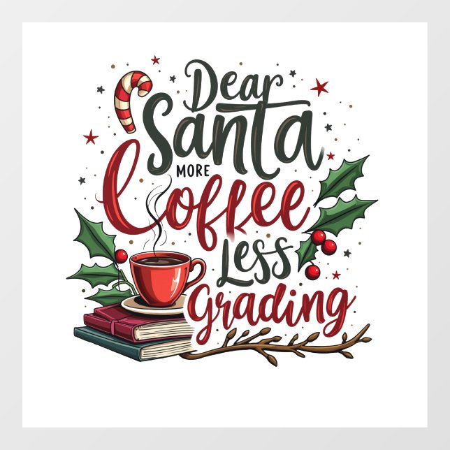 Racoon Wearing Santa Hat and Christmas (Sheet)