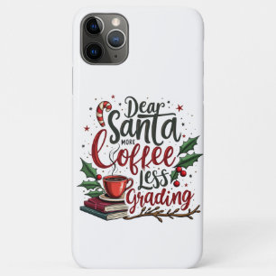 Racoon Wearing Santa Hat and Christmas Case-Mate iPhone Case