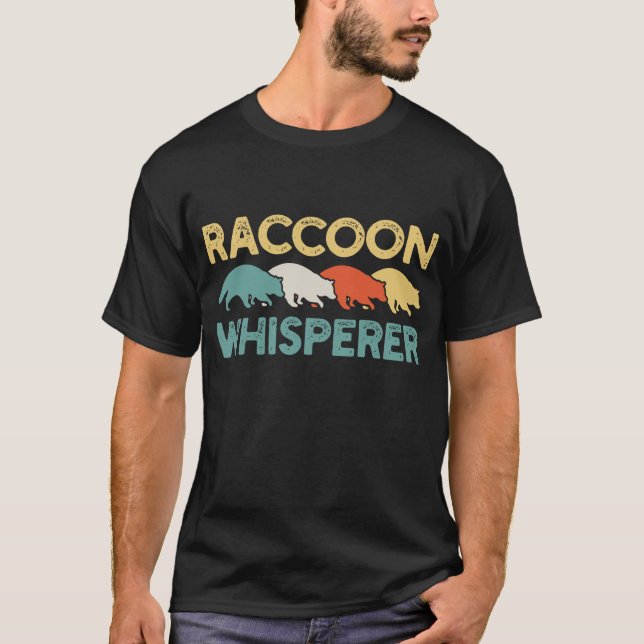Racoon Whisperer Retro T-Shirt (Front)