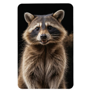 Racoon Wild Animal Elegant Dramatic Mist Portrait Magnet