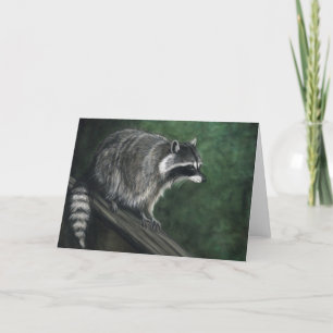 :Racoon" Wildlife Art Reproduction Blank Notecard