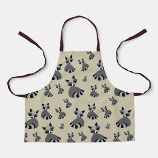 Racoon Wildlife Graphic Pattern Apron
