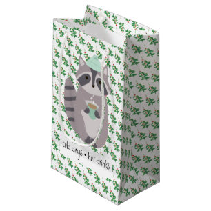 Racoon With A Hot Drink Small Gift Bag