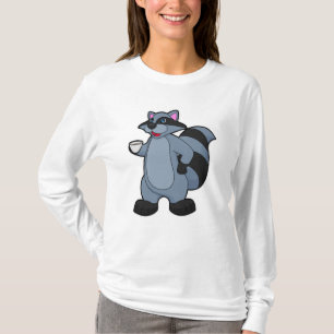 Racoon with Cup of Coffee T-Shirt