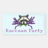 Racoon with lavender. Racoon Party