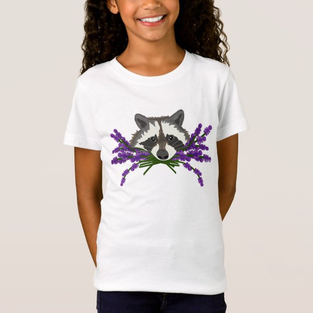 Racoon with lavender. Racoon Party T-Shirt (Front)