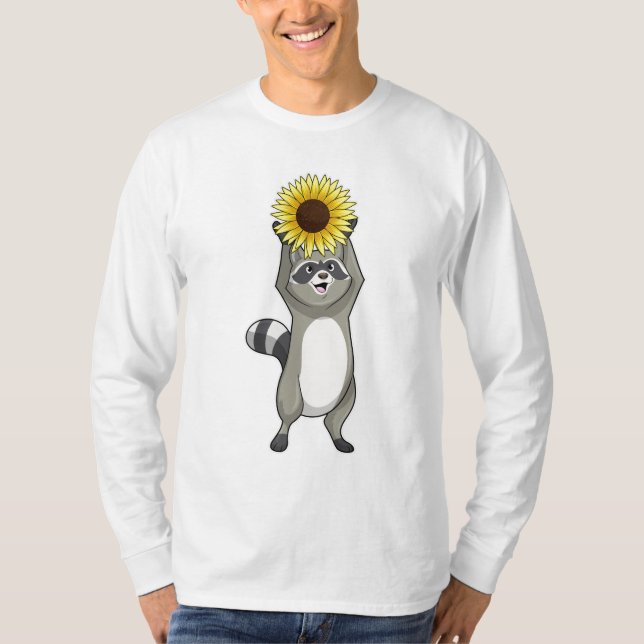 Racoon with Sunflower T-Shirt (Front)