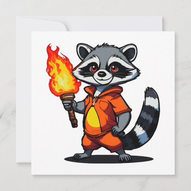 Racoon with Torch (Front)