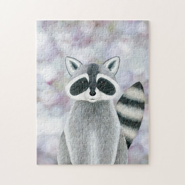 racoon (woodland animal portrait) jigsaw puzzle (Vertical)