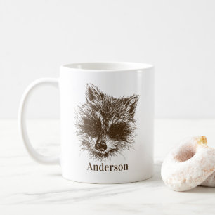 Racoon Woodland Creature Animal Personalised Coffee Mug