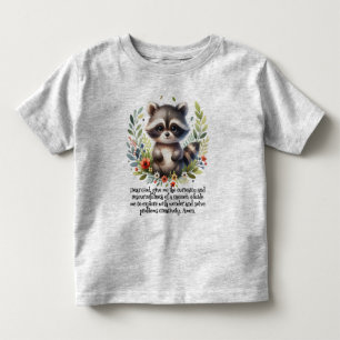 Racoon Woodland Kids Christian Prayer    Toddler T-Shirt