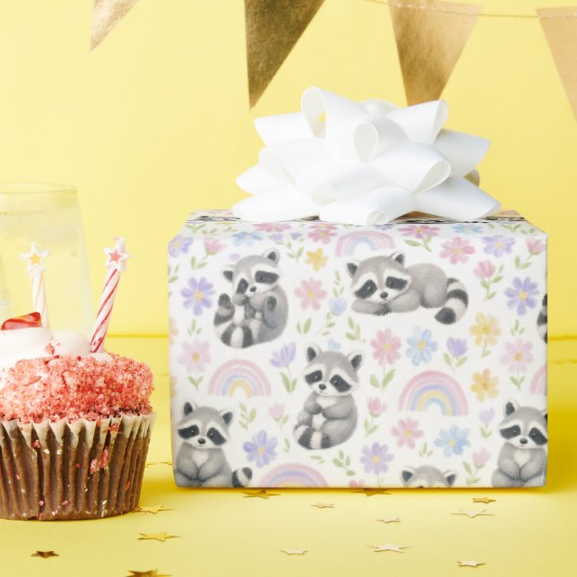 Racoon Wrapping Paper (Birthday Party)