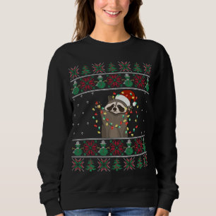 Racoon Xmas Lights Racoon Ugly Christmas Sweater