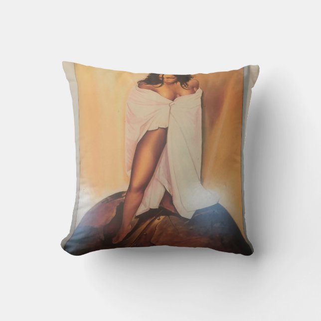 Racquel Evans. Throw Pillow (Front)
