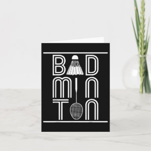 Racquet Smash Shuttle Player Badminton  Card