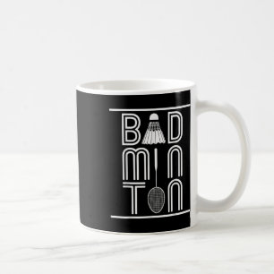 Racquet Smash Shuttle Player Badminton Coffee Mug