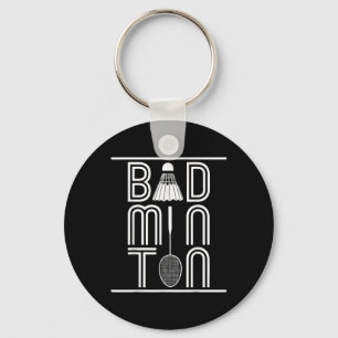 Racquet Smash Shuttle Player Badminton Key Ring