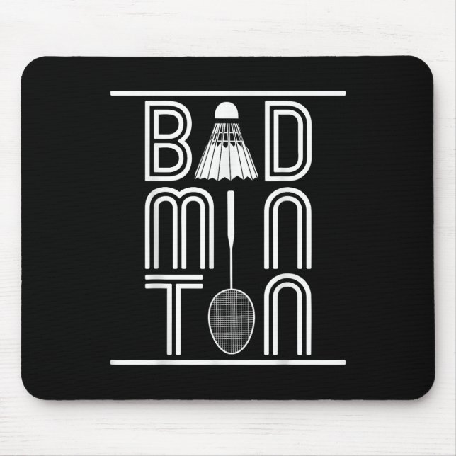 Racquet Smash Shuttle Player Badminton  Mouse Pad (Front)