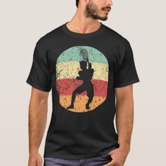 Racquetball Player Silhouette Retro Sports Icon T-Shirt