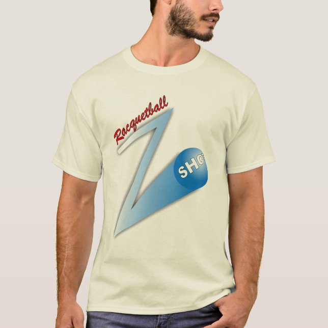 Racquetball 'Z' Shot light T-Shirt (Front)