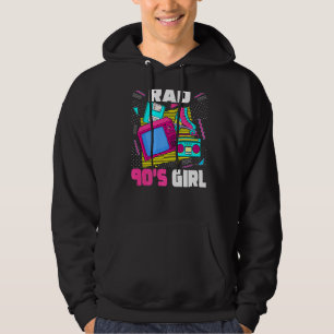 Rad 90s Girl 1990s Aesthetic Nostalgia 90s Girl Hoodie