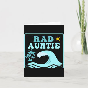 Rad Auntie The Big One 1st Birthday Surf Family Card