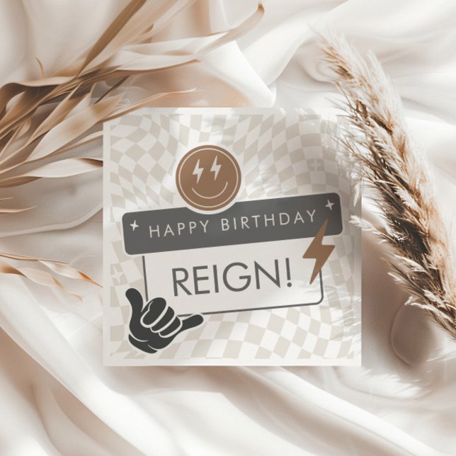 Rad Cool Dude Boys' Birthday Napkin (Creator Uploaded)