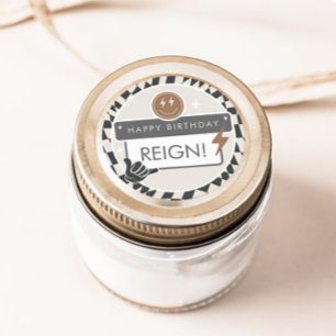 Rad Cool Dude   Boys Retro Skater Birthday Classic Round Sticker