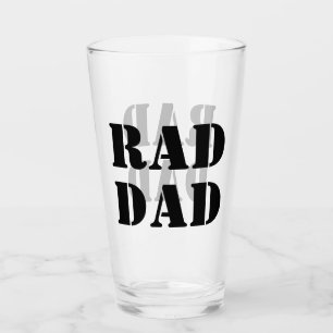 Rad Dad black modern typography cool Glass