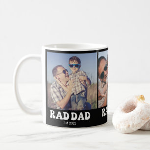 Rad Dad Est. Retro 3 Photo Coffee Mug