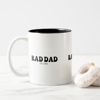 Rad Dad Est. Retro Wine Tumbler Two-Tone Coffee Mug