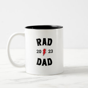 Rad Dad established  Two-Tone Coffee Mug