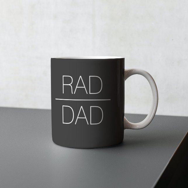 Rad Dad Everyday or Father's Day T-Shirt Two-Tone Coffee Mug (Creator Uploaded)