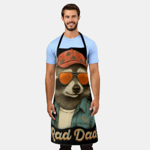 Rad Dad Funny Happy Father's Day Vintage Apron