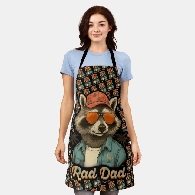 Rad Dad Funny Happy Father's Day Vintage Apron (Worn)