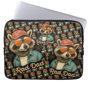 Rad Dad Funny Happy Father's Day Vintage Laptop Sleeve