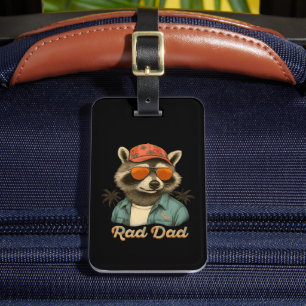 Rad Dad Funny Happy Father's Day Vintage Luggage Tag
