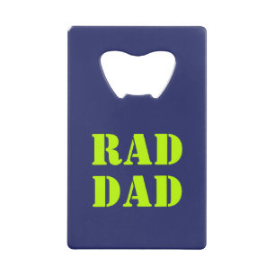 Rad Dad neon green navy blue modern typography